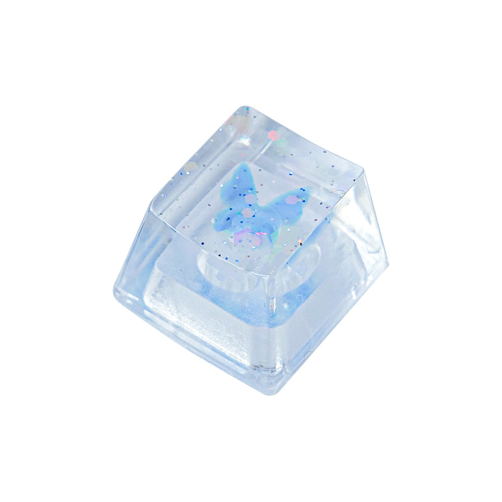 Artisan Keycaps - Handmade Resin Transparent Butterfly Keycap Single for Mechanical Keyboard