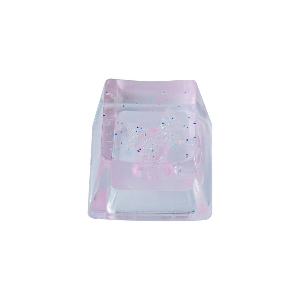 Artisan Keycaps - Handmade Resin Transparent Butterfly Keycap Single for Mechanical Keyboard