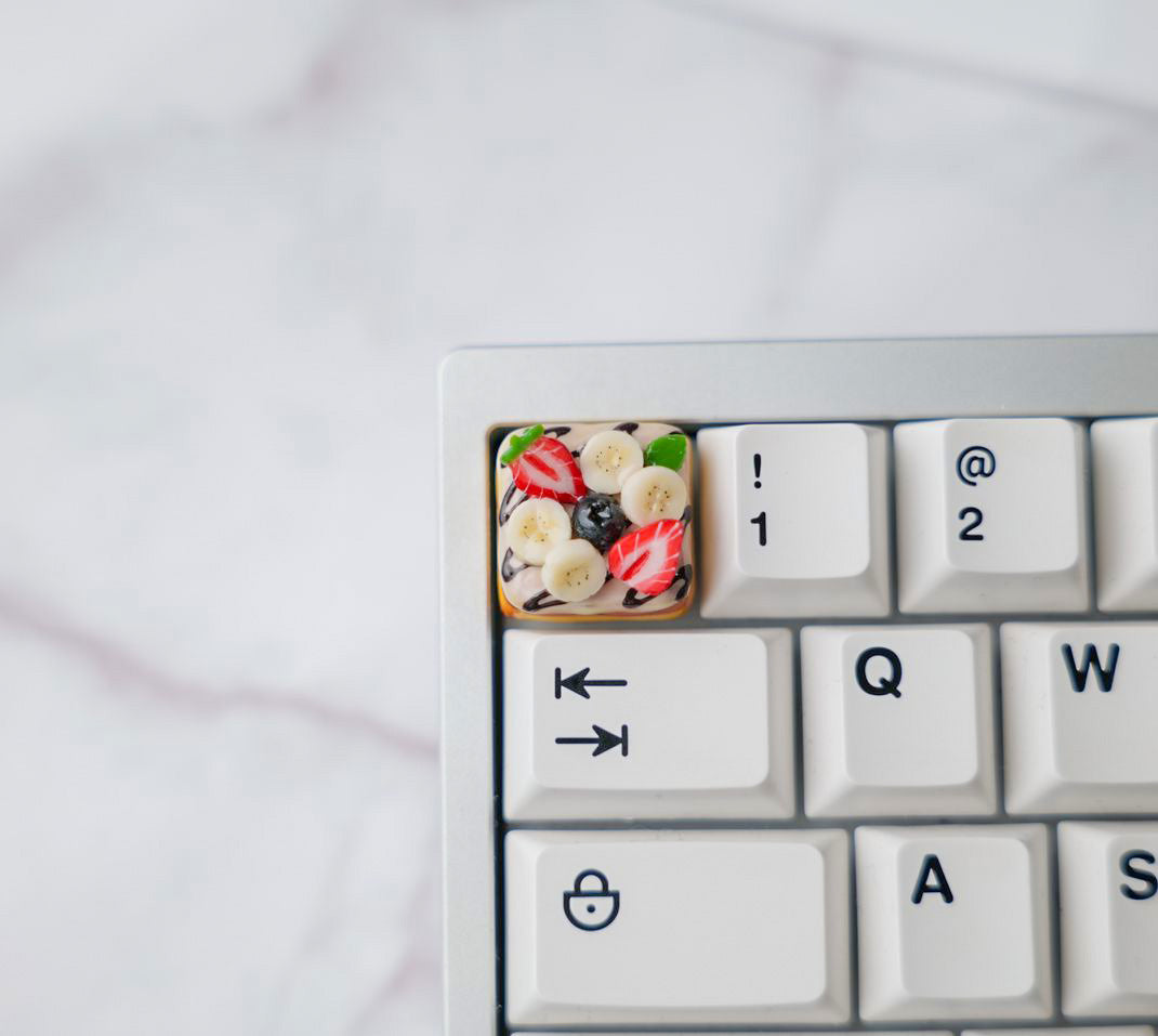 Artisan Keycaps - Handmade Resin Fruit Toast Keycap Single for Mechanical Keyboard