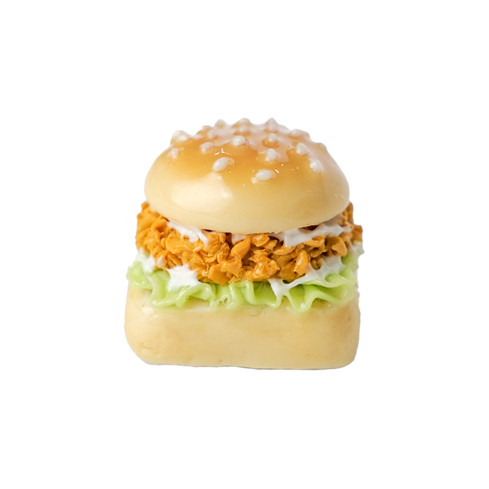 Artisan Keycaps - Handmade Resin Hamburger Keycap Single for Mechanical Keyboard