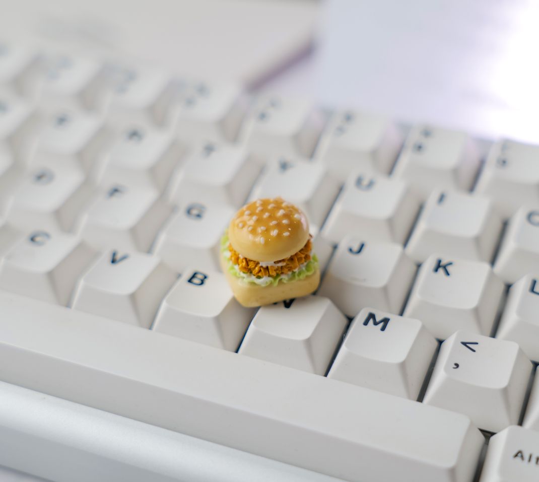 Artisan Keycaps - Handmade Resin Hamburger Keycap Single for Mechanical Keyboard