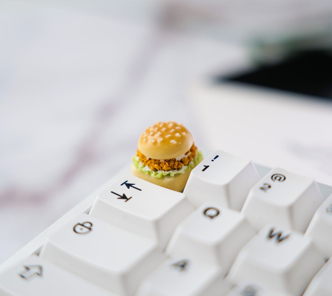 Artisan Keycaps - Handmade Resin Hamburger Keycap Single for Mechanical Keyboard