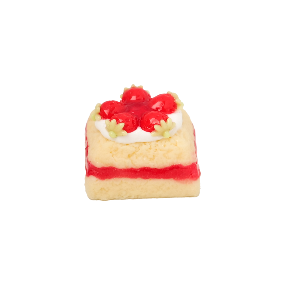 HandmadeResinStrawberryCakeKeycap-Single