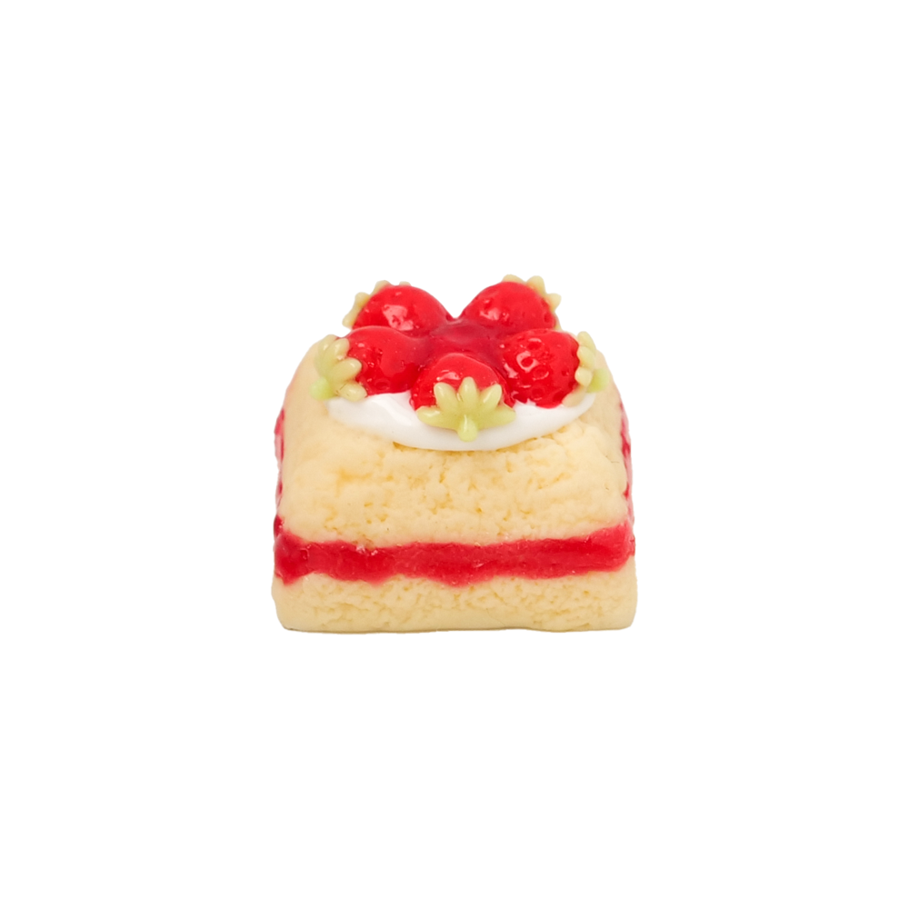 HandmadeResinStrawberryCakeKeycap-Single