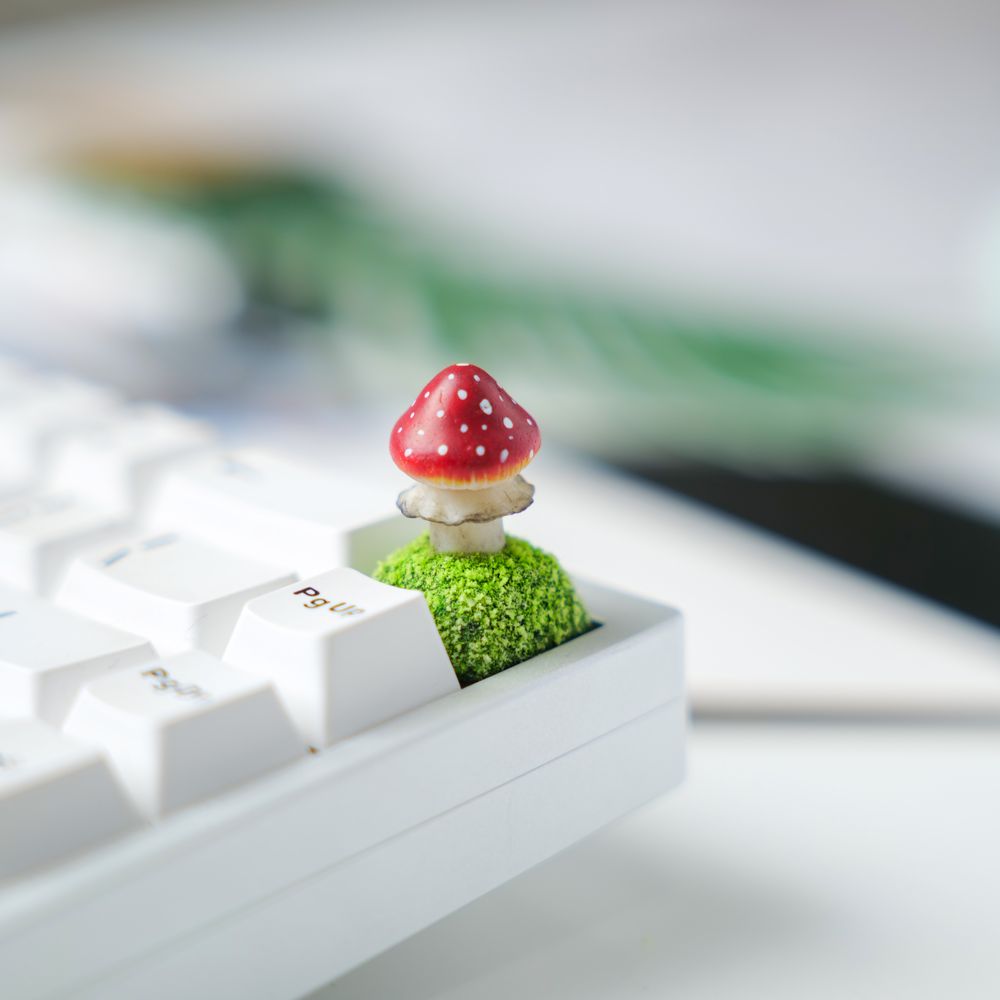 Artisan Keycaps - Handmade Spring Mashroom Keycap Single for Mechanical Keyboard