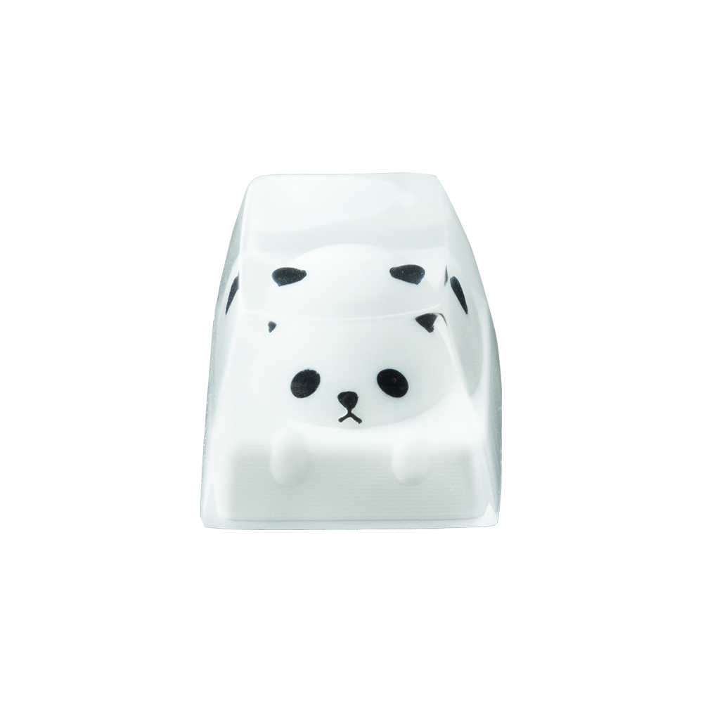 HandmadeWhiteResinCutePandaKeycap-Single-product-1